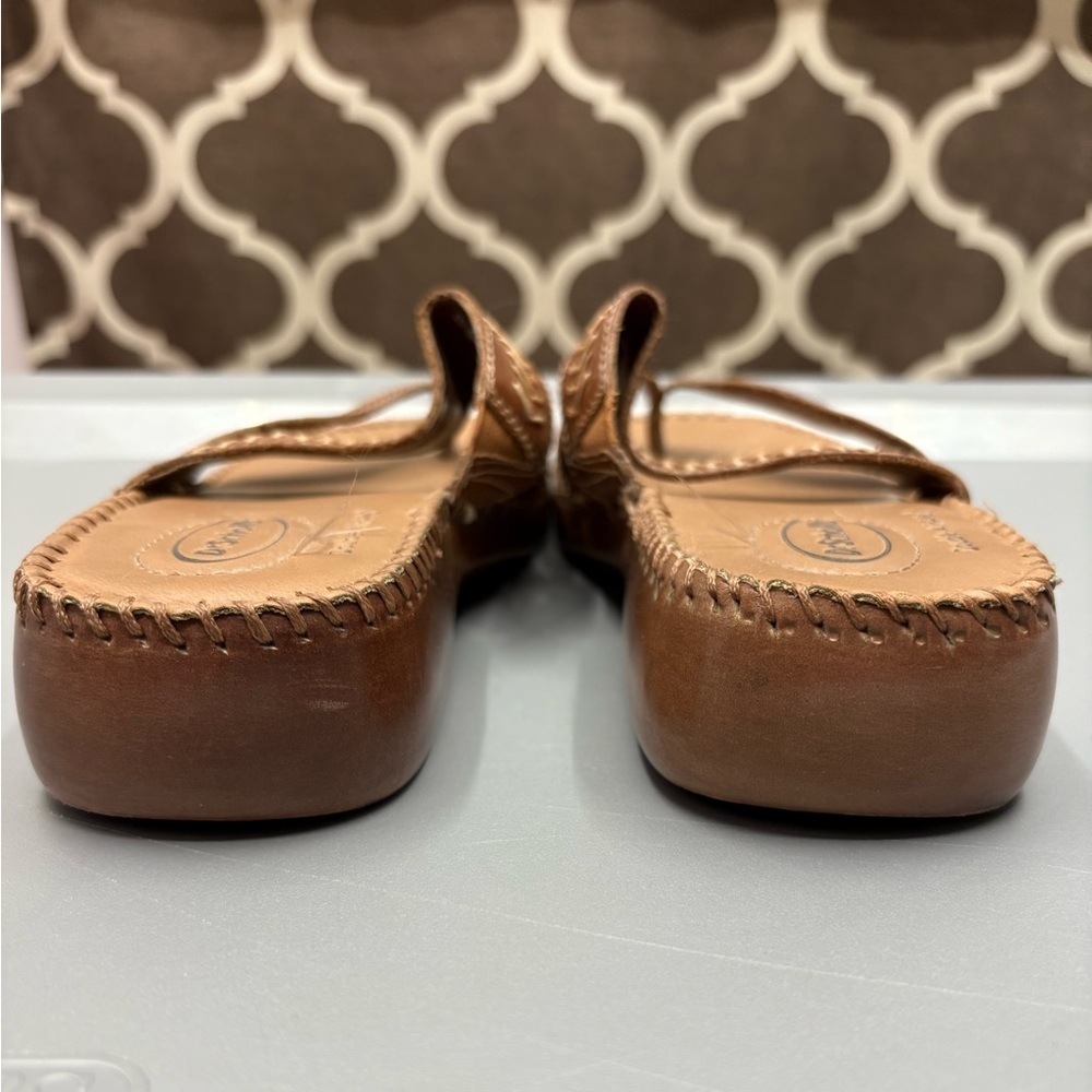 Dr. Scholl's Air Pillo Thong Leather Sandals Womens Flip Flops Wedge Shoes Sz 8 - Picture 10 of 12
